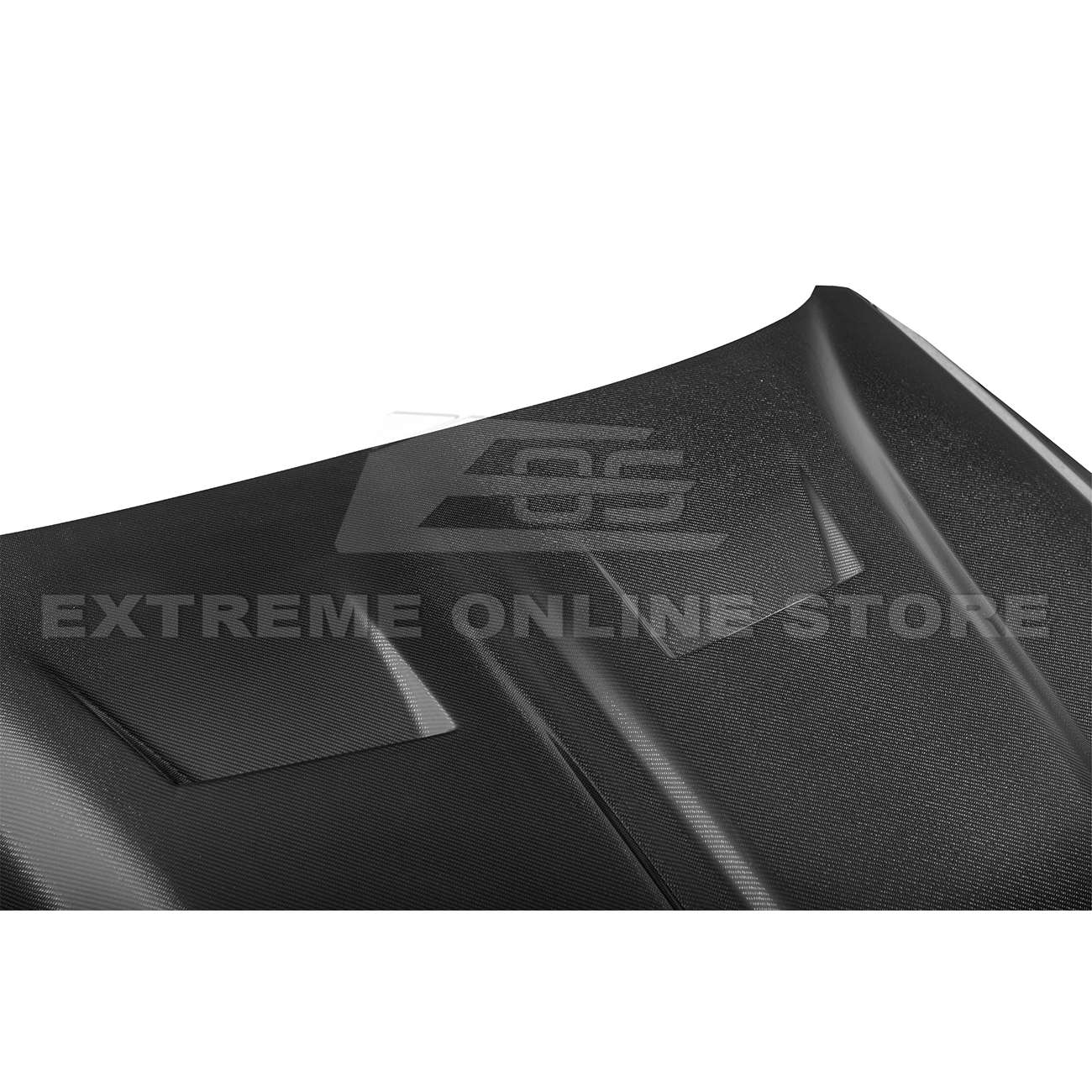 2024-Up Ford Mustang Super Snake Style CARBON FIBER Front Bumper Hood Vented Cover