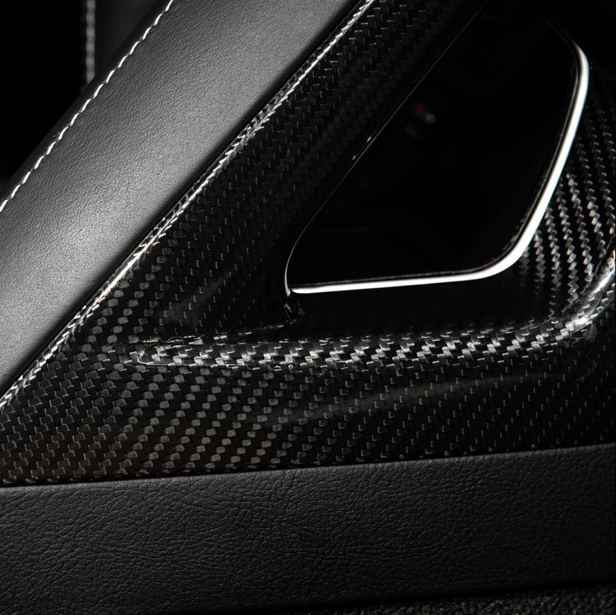 Corvette C7 Dry Carbon Fiber Center Console Grab Handle Cover