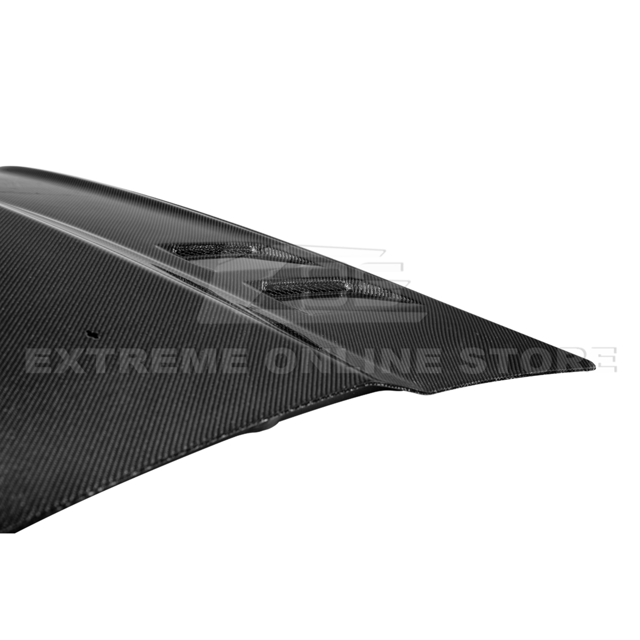 2009-15 Cadillac CTS-V Double Sided CARBON FIBER  Middle Vented Front Bumper Hood