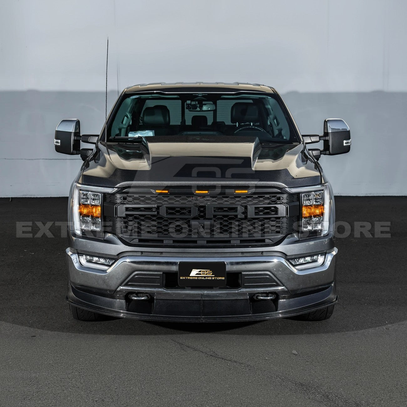 2021-Up Ford F-150 EOS Performance CARBON FIBER 2Pcs Front Bumper Lip Splitter