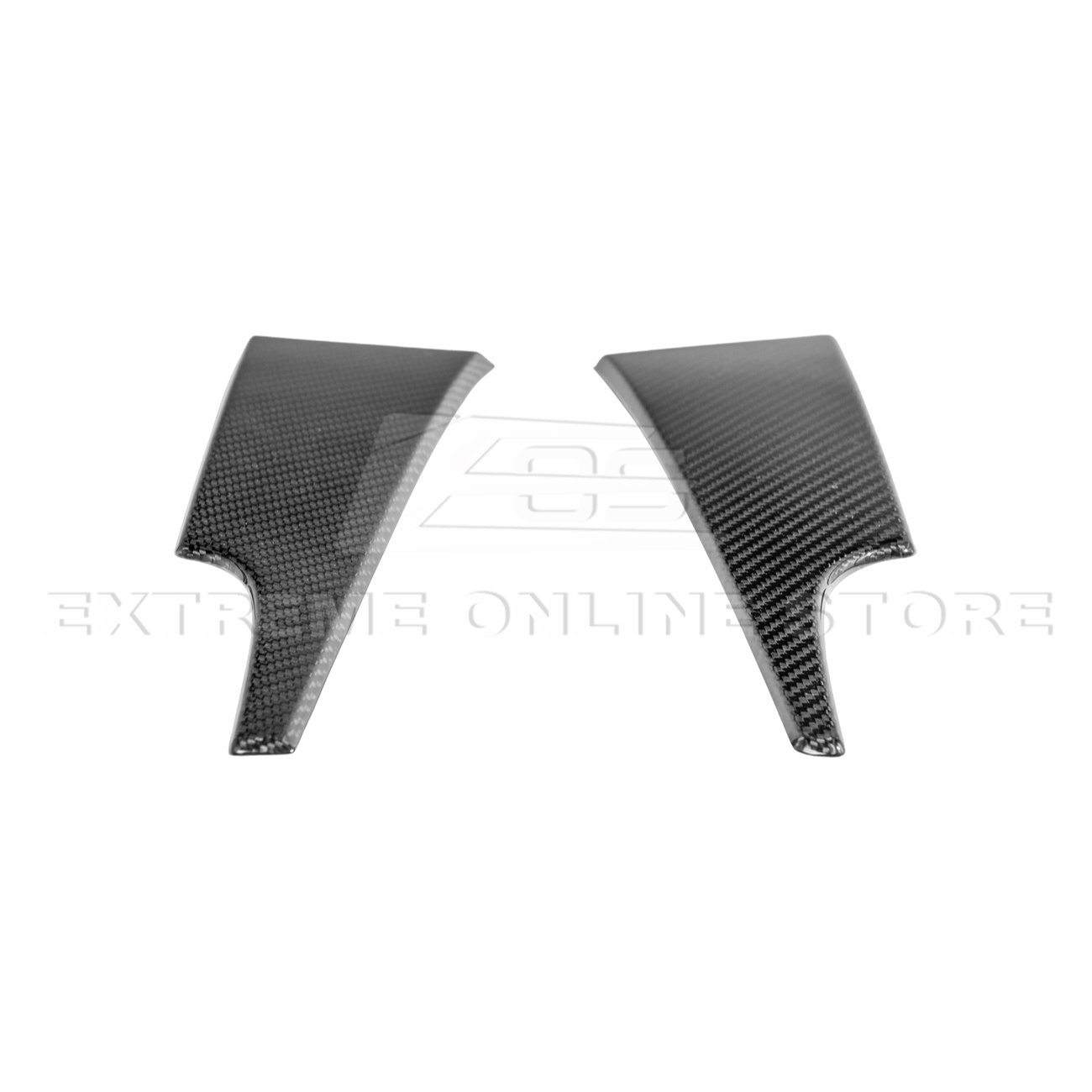 2015-23 Ford Mustang DRY  CARBON FIBER Dashboard Lower Trim Cover Pair