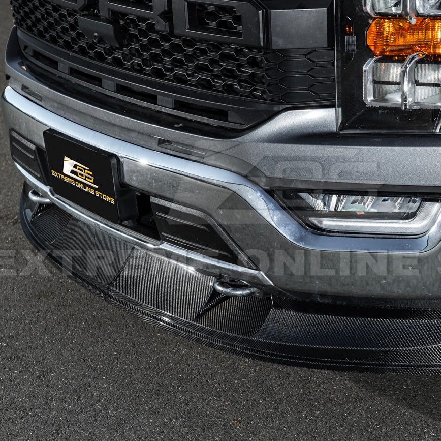 2021-Up Ford F-150 EOS Performance CARBON FIBER 2Pcs Front Bumper Lip Splitter