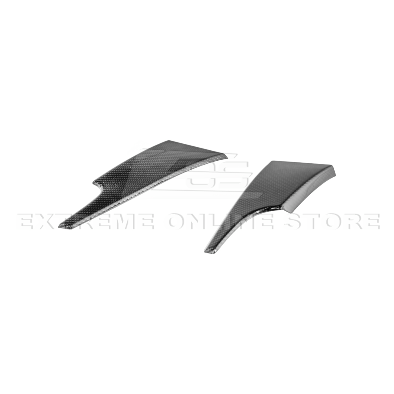 2015-23 Ford Mustang DRY  CARBON FIBER Dashboard Lower Trim Cover Pair