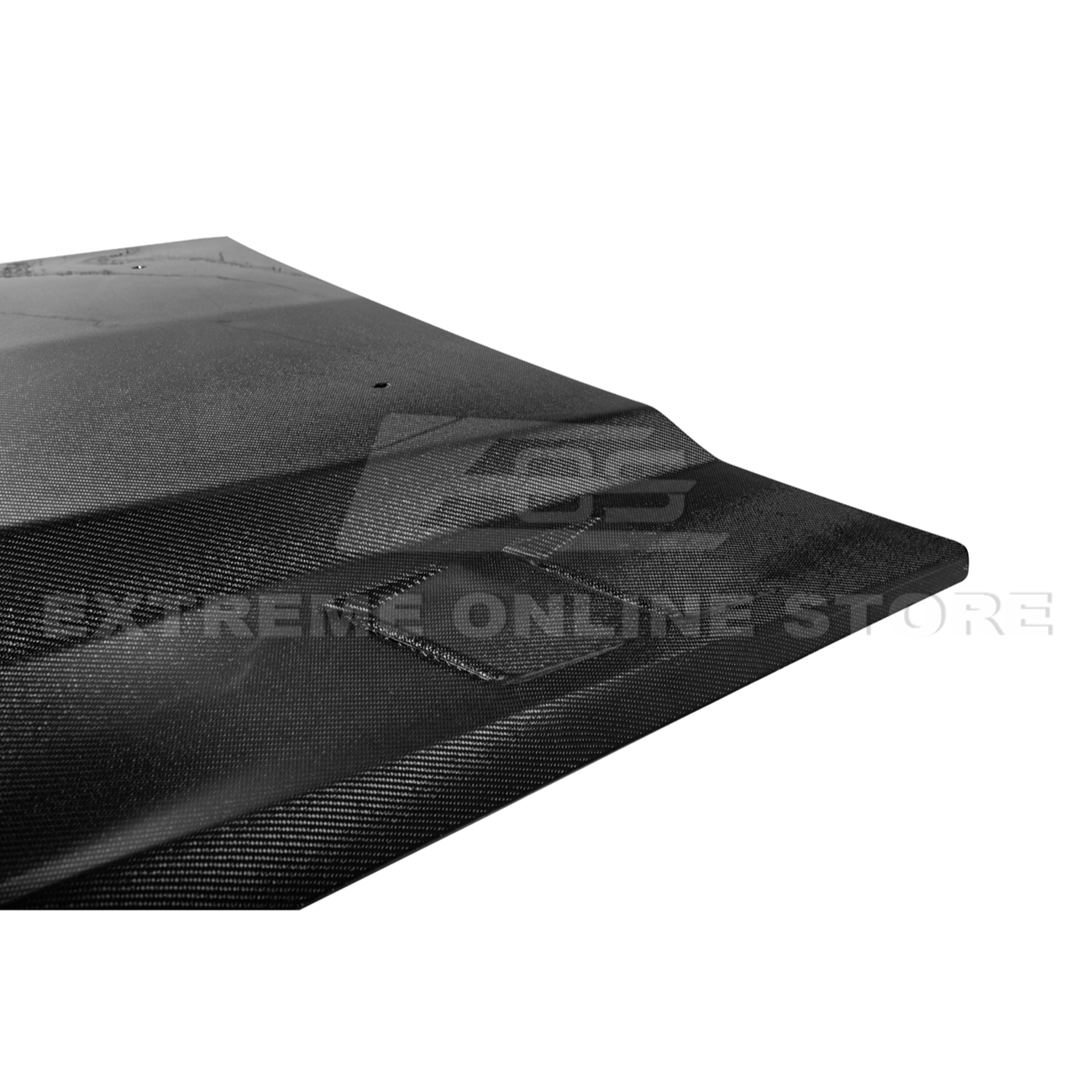2009-15 Cadillac CTS-V Double Sided CARBON FIBER  Middle Vented Front Bumper Hood