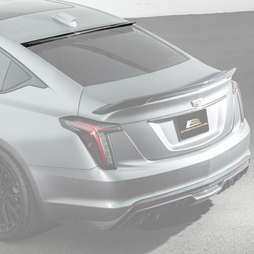 2020-Up Cadillac CT5 CT5-V | Carbon Fiber Rear Roof Top Window Spoiler Kit