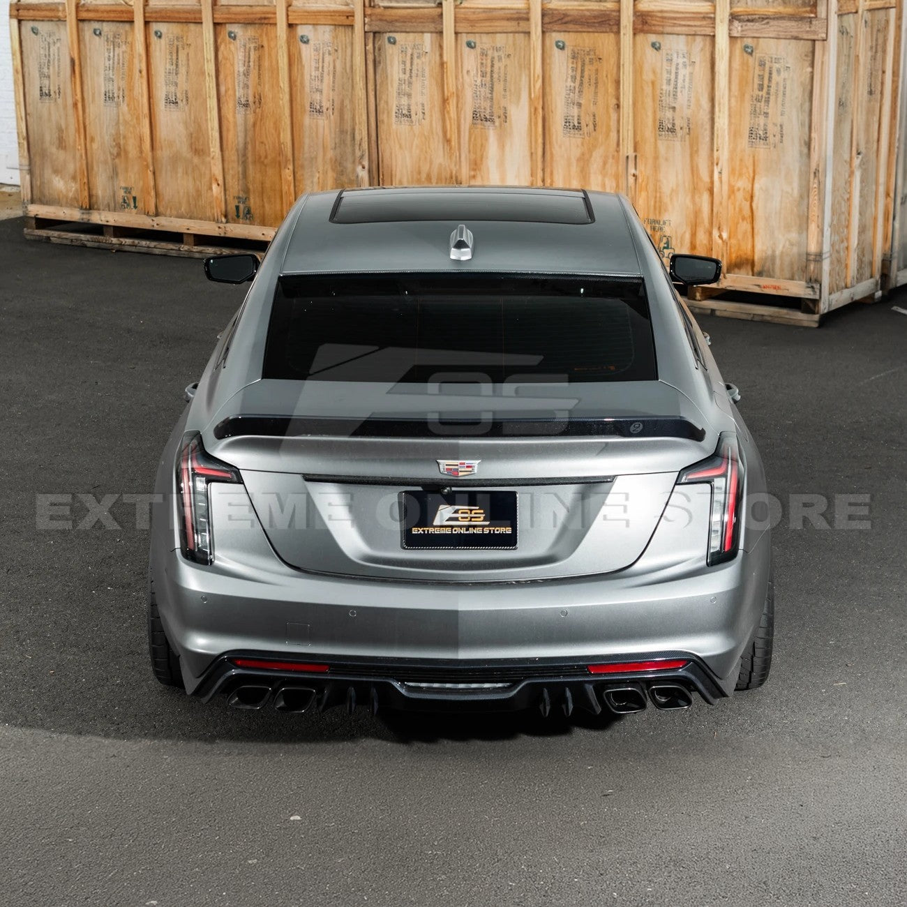2020-Up Cadillac CT5 CT5-V | Carbon Fiber Rear Roof Top Window Spoiler Kit