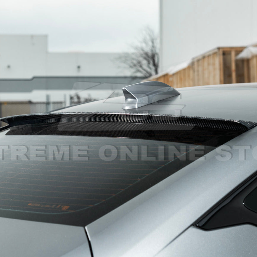 2020-Up Cadillac CT5 CT5-V | Carbon Fiber Rear Roof Top Window Spoiler Kit