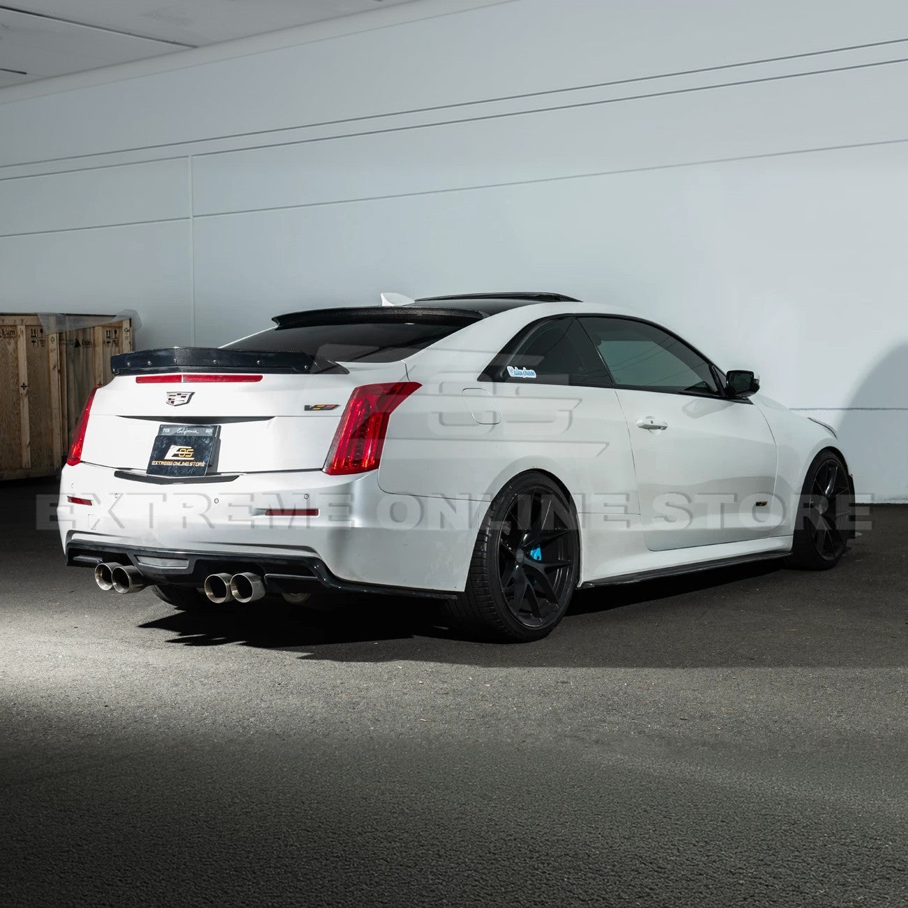 2013-19 Cadillac ATS ATS-V Coupe Carbon Fiber Rear Roof Top Window Spoiler