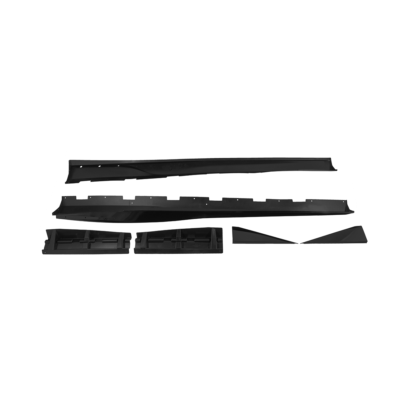 2010-2015 Camaro LT LS SS Performance Track GLOSSY BLACK Side Skirts Rocker Panel