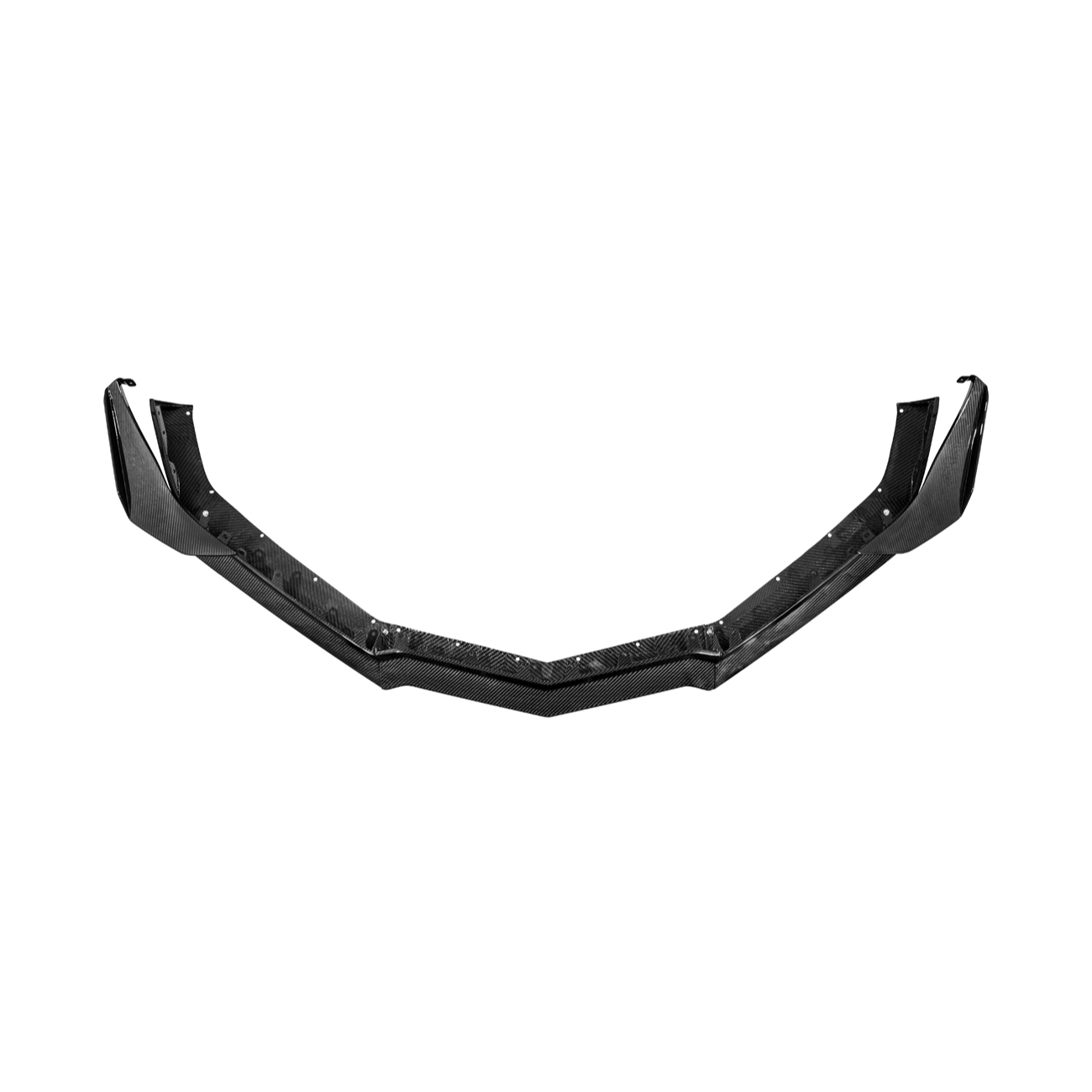 Corvette C8 Z06 | Z07 DRY Carbon Fiber Front Splitter & No Drill Canards