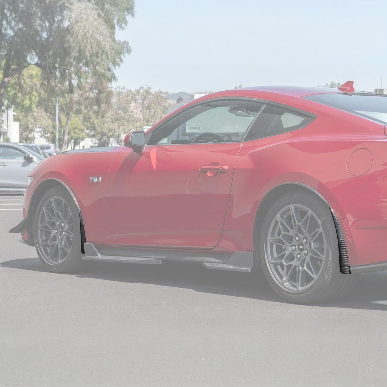 2024-Up Ford Mustang Carbon Fiber Performance XL Extended Front & Rear Mud Flap Splash Guards