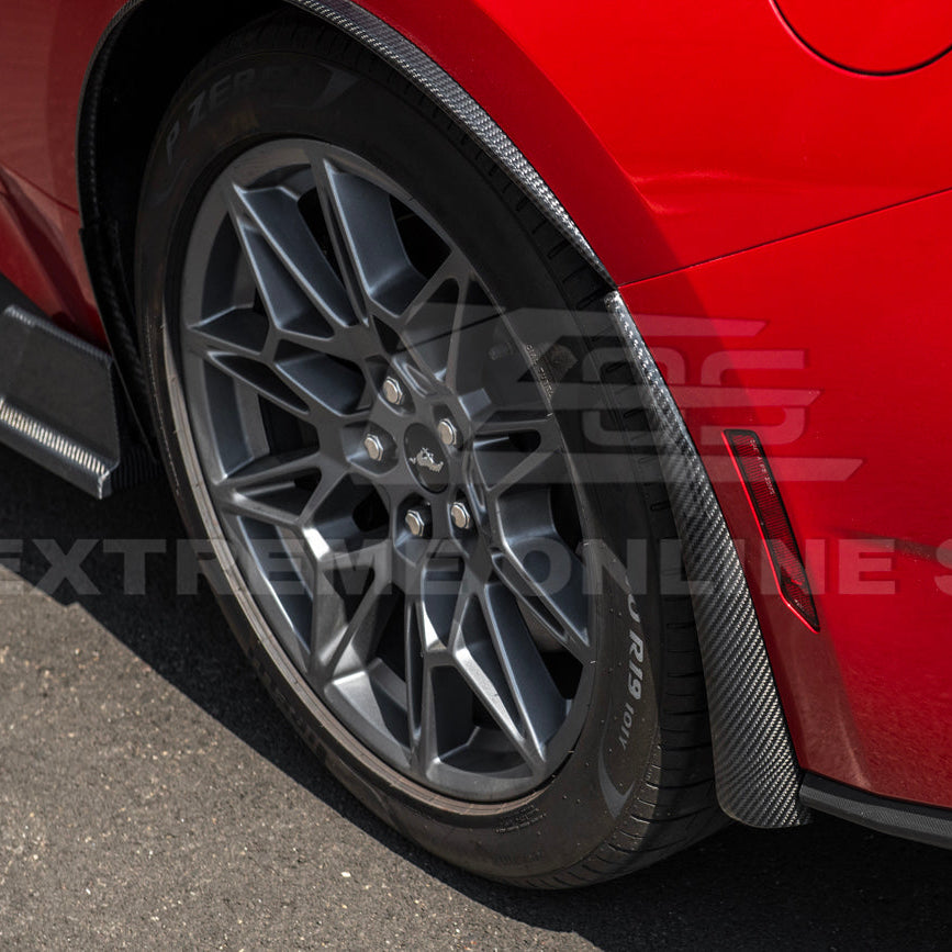 2024+ Ford Mustang DRY CARBON FIBER Fender Flares & Mud Flap
