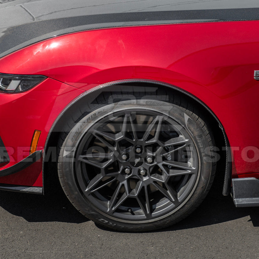 2024+ Ford Mustang DRY CARBON FIBER Fender Flares & Mud Flap