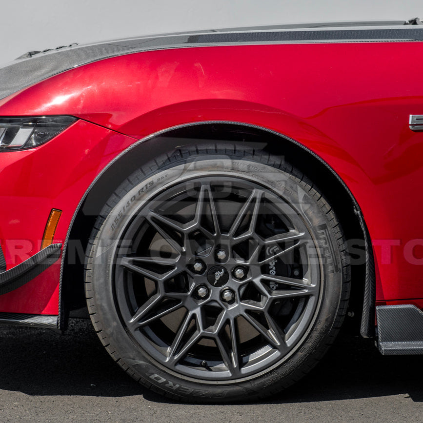 2024+ Ford Mustang DRY CARBON FIBER Fender Flares & Mud Flap