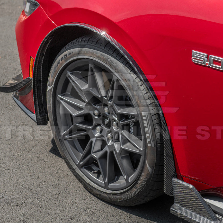 2024+ Ford Mustang DRY CARBON FIBER Fender Flares & Mud Flap