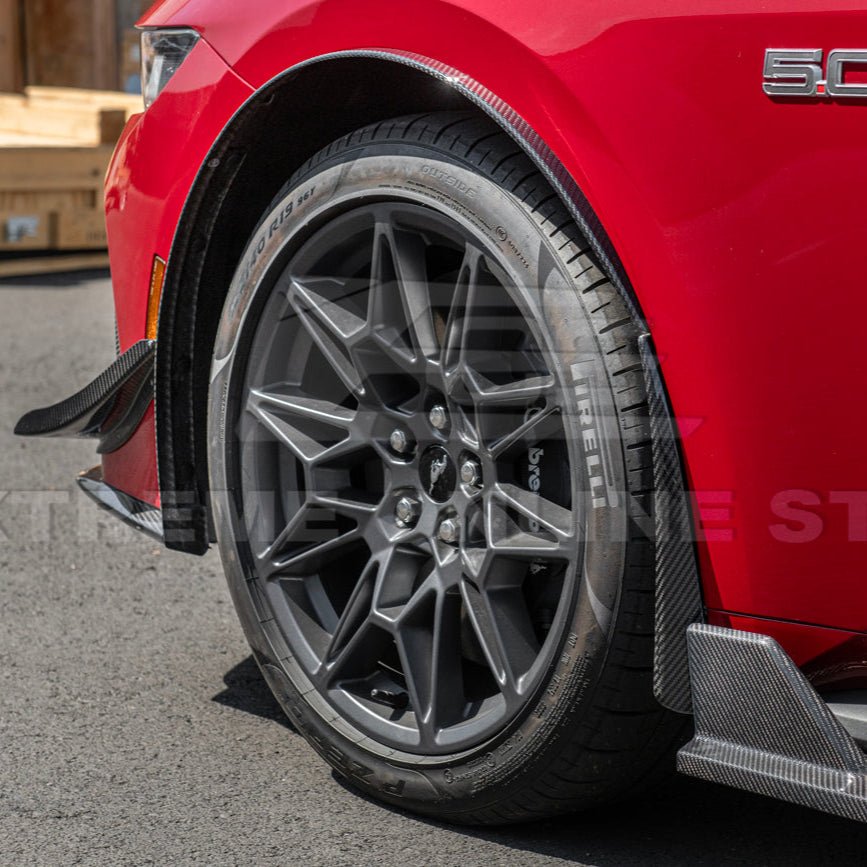 2024+ Ford Mustang DRY CARBON FIBER Fender Flares & Mud Flap
