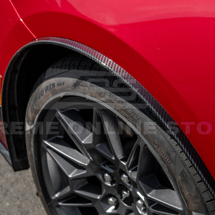 2024+ Ford Mustang DRY CARBON FIBER Fender Flares & Mud Flap