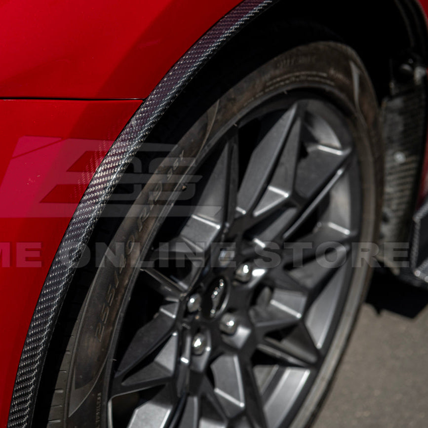 2024+ Ford Mustang DRY CARBON FIBER Fender Flares & Mud Flap