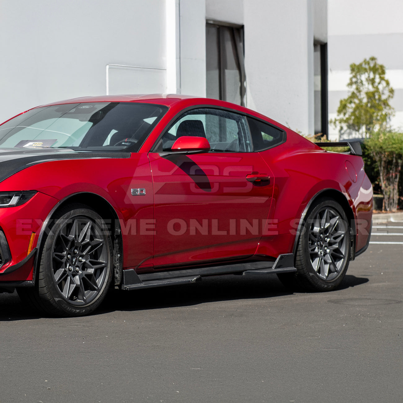 2024+ Ford Mustang DRY CARBON FIBER Fender Flares & Mud Flap