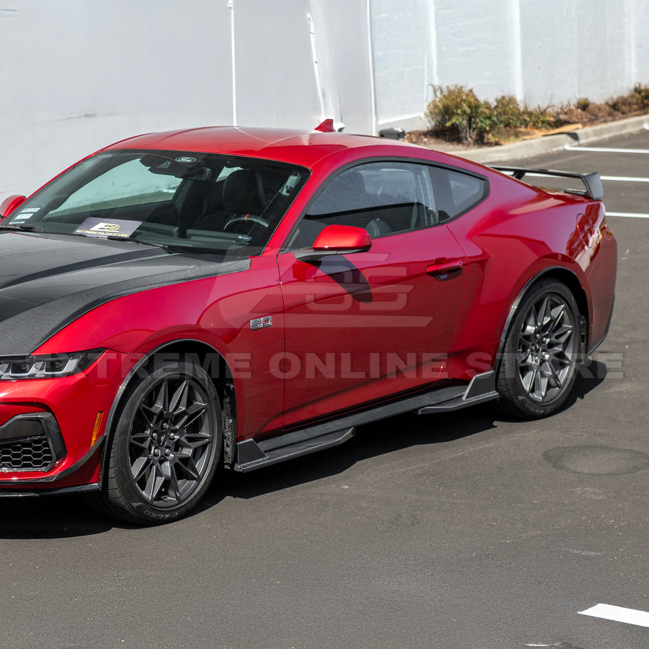 2024+ Ford Mustang DRY CARBON FIBER Fender Flares & Mud Flap