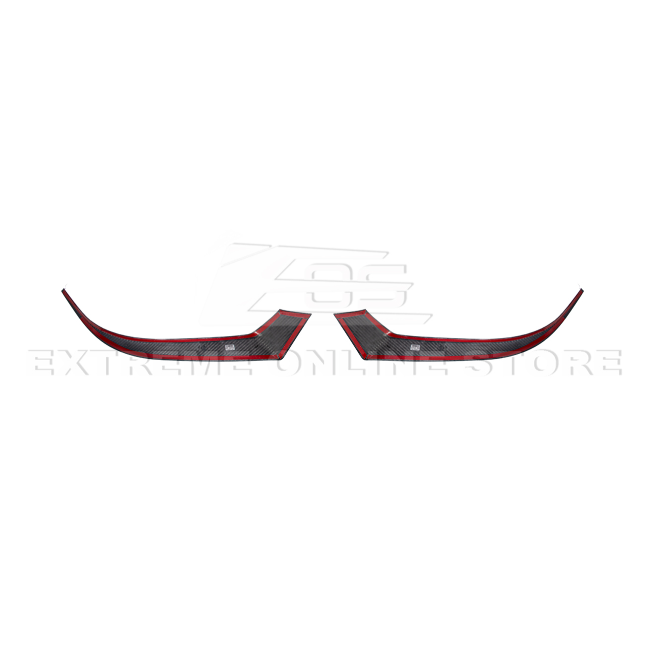 2024-Up Ford Mustang DRY CARBON FIBER Headlight Eyebrow Trim Cover Pair