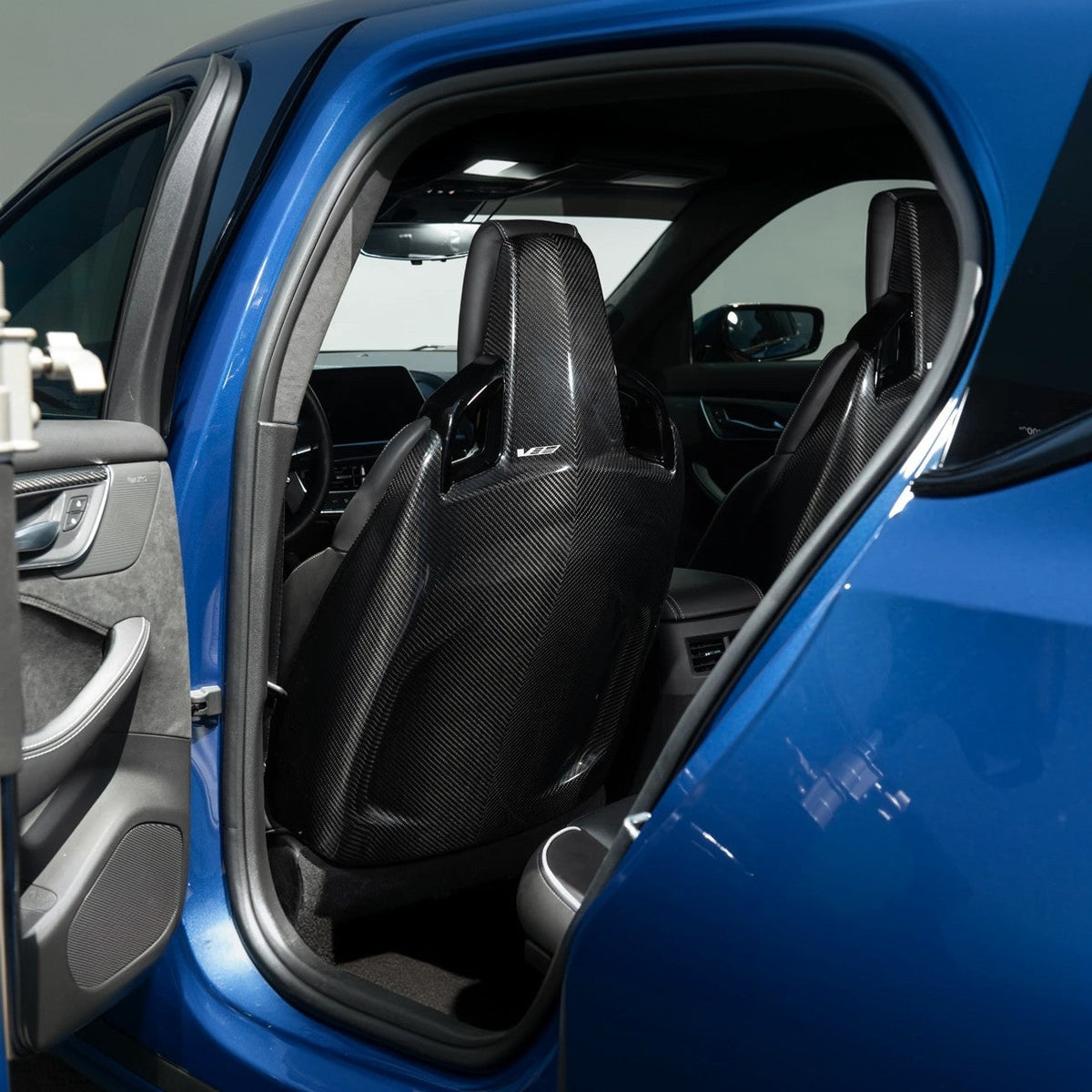 2020-Up Cadillac CT5 Dry Carbon Fiber High-Performance Front Bucket Seat Back Replacement Covers