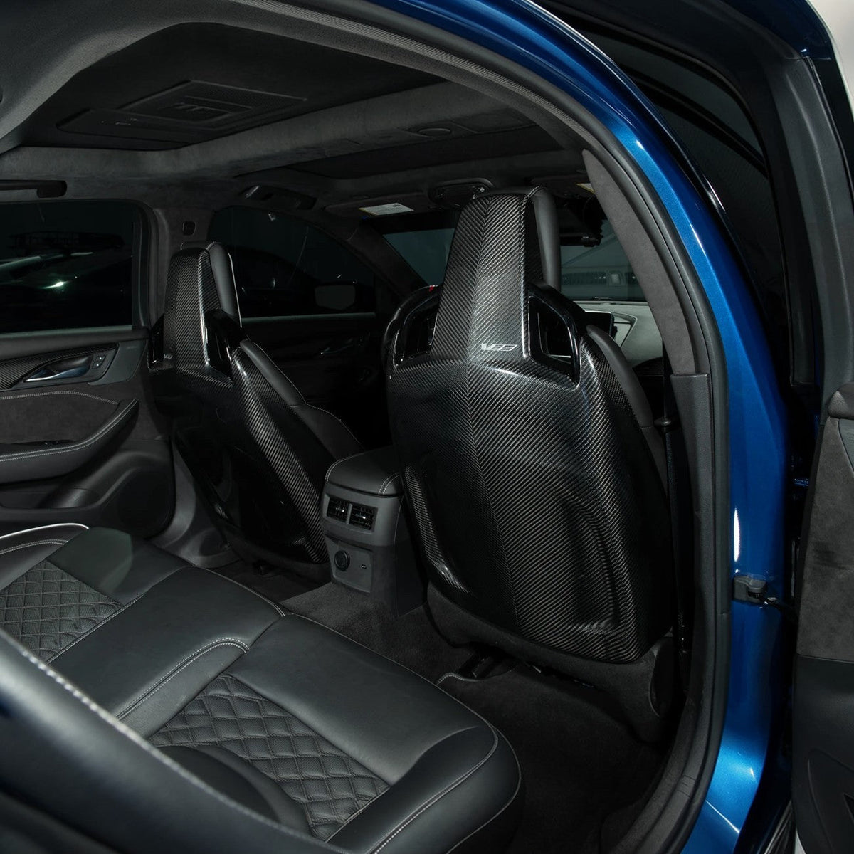 2020-Up Cadillac CT5 Dry Carbon Fiber High-Performance Front Bucket Seat Back Replacement Covers