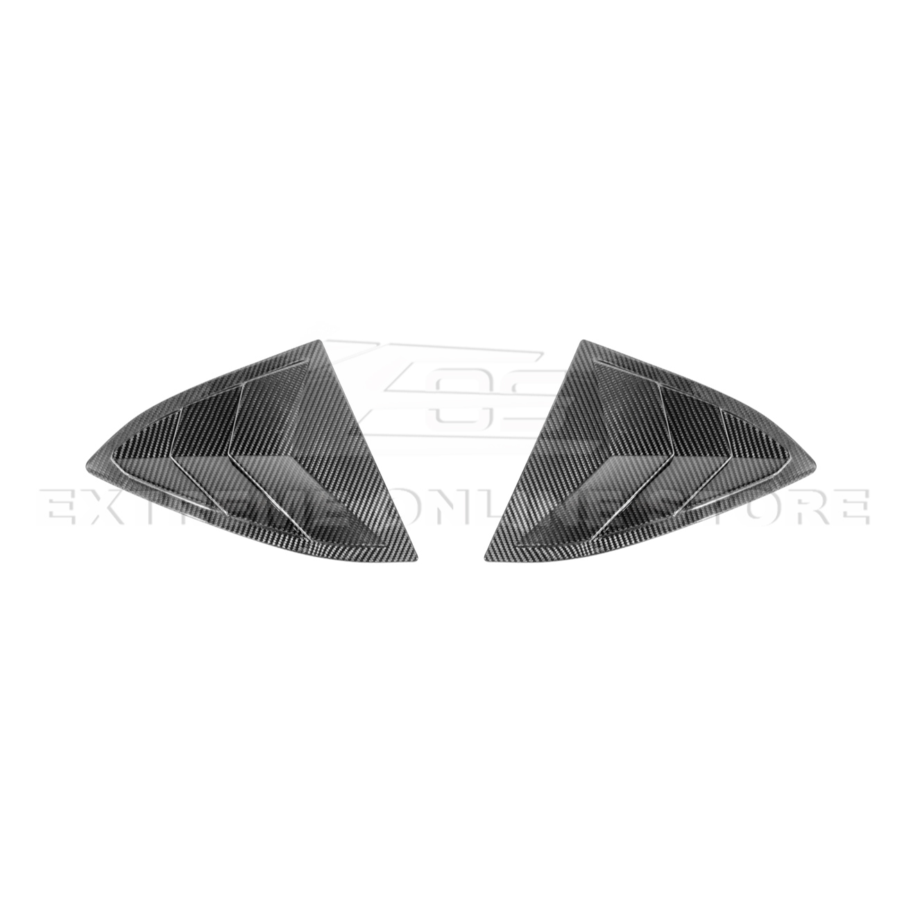 2020-Up Corvette C8 DRY Carbon Fiber Side Quarter Window Louver Sun Shade Cover