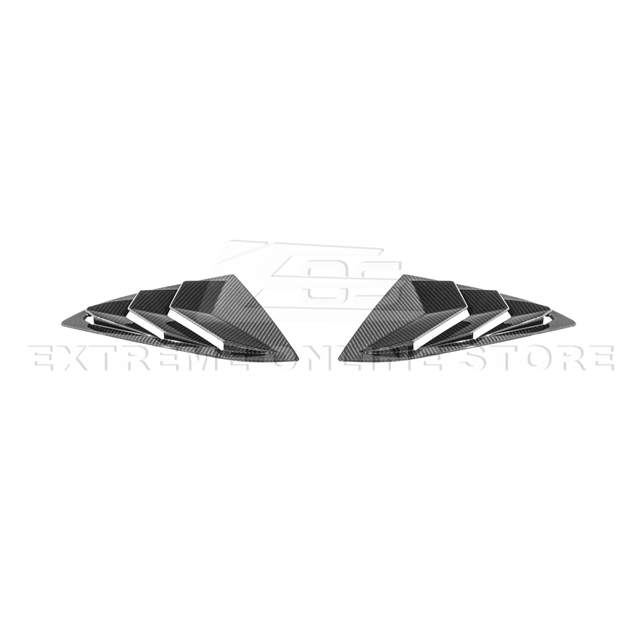 2020-Up Corvette C8 DRY Carbon Fiber Side Quarter Window Louver Sun Shade Cover
