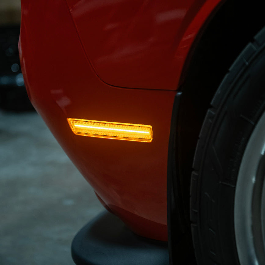 2015-23 Dodge Challenger | Front Bumper Amber LED Reflector Side Marker Light