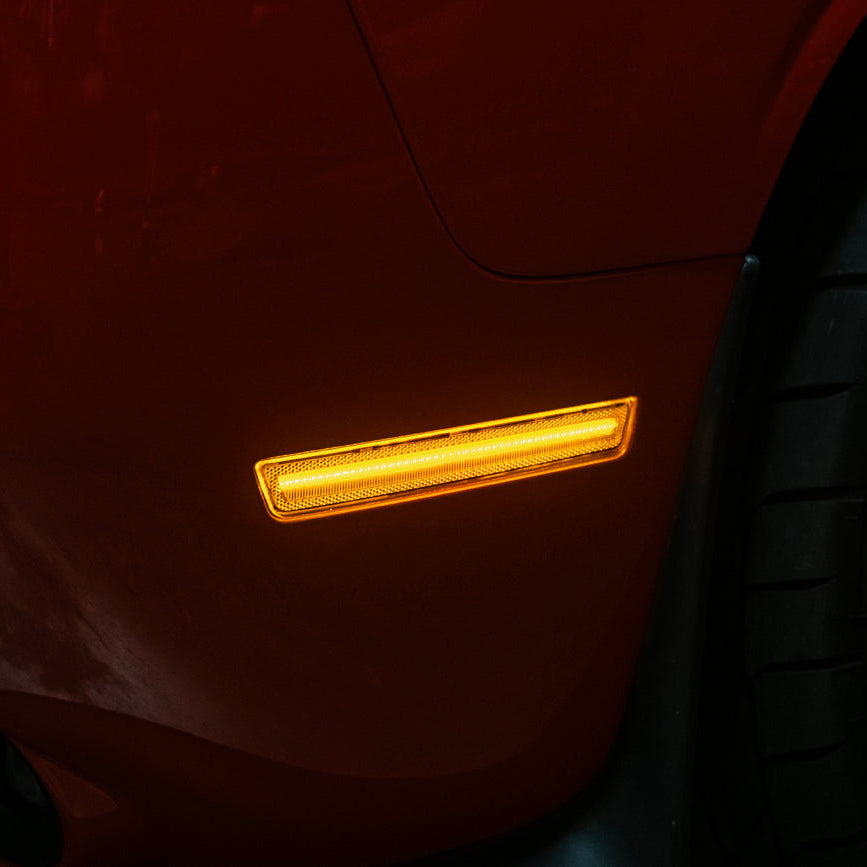2015-23 Dodge Challenger | Front Bumper Amber LED Reflector Side Marker Light