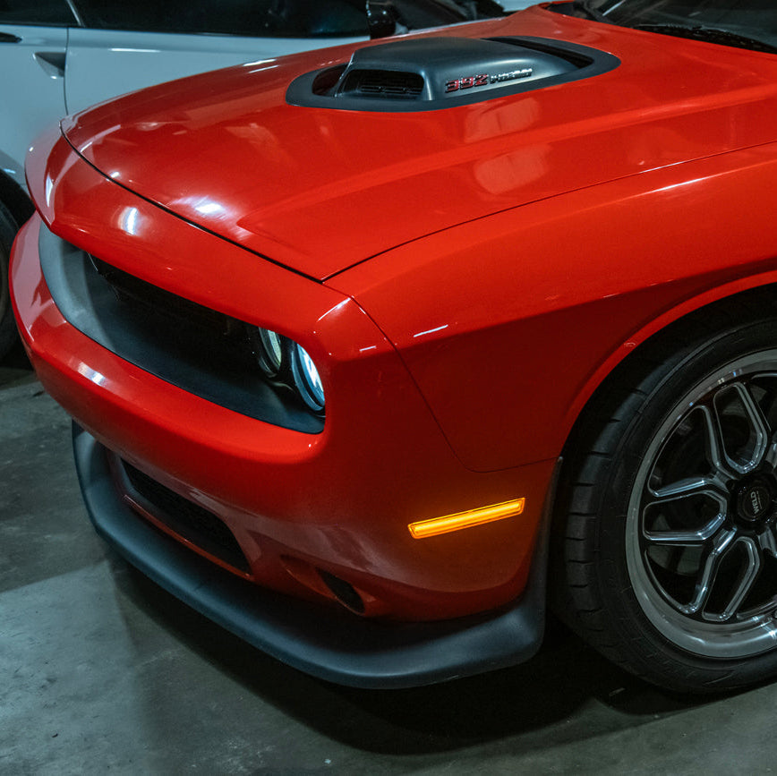 2015-23 Dodge Challenger | Front Bumper Amber LED Reflector Side Marker Light