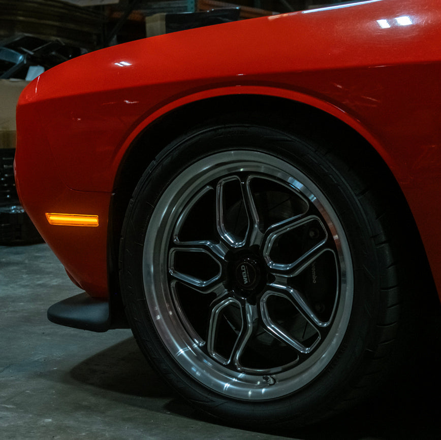2015-23 Dodge Challenger | Front Bumper Amber LED Reflector Side Marker Light