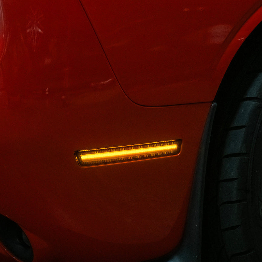 2015-23 Dodge Challenger | Front Bumper Amber LED Reflector Side Marker Light