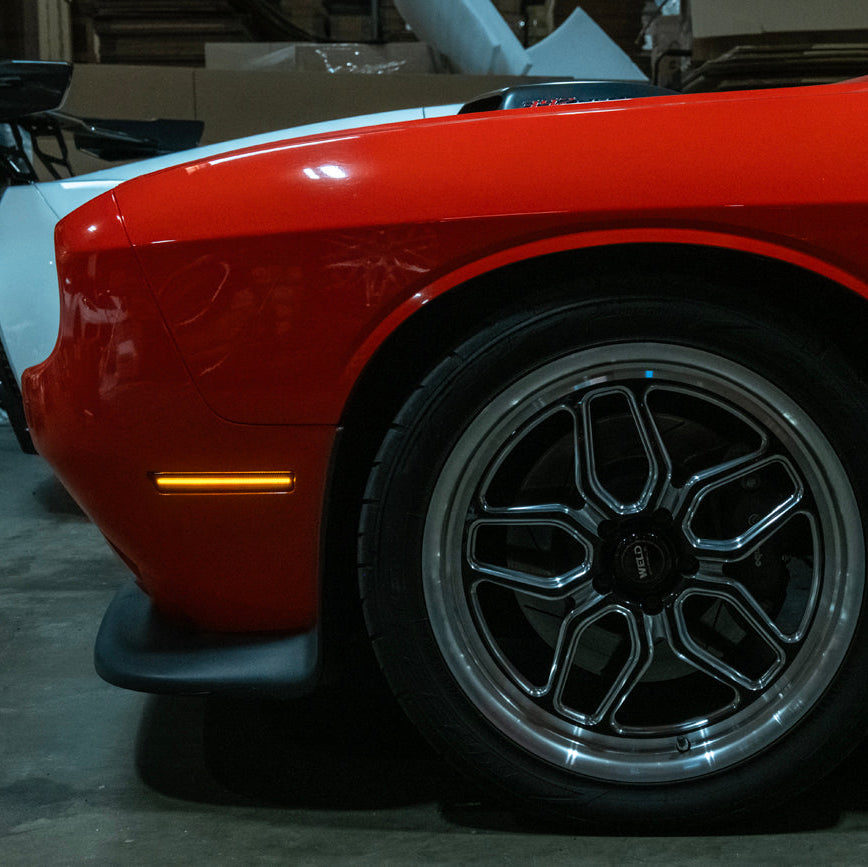 2015-23 Dodge Challenger | Front Bumper Amber LED Reflector Side Marker Light