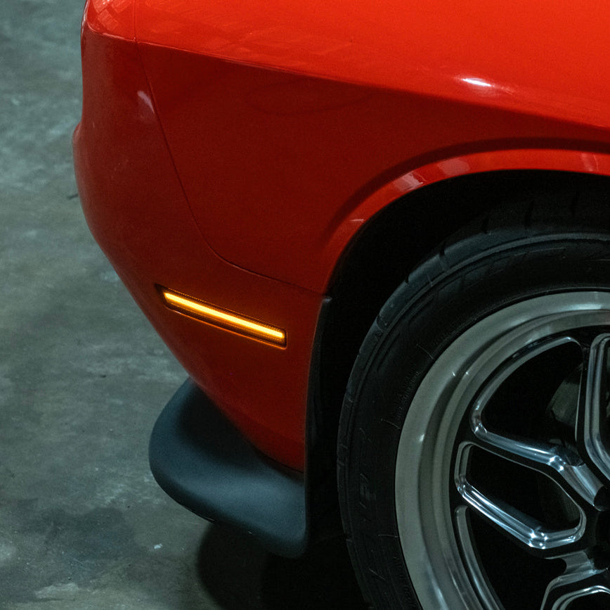 2015-23 Dodge Challenger | Front Bumper Amber LED Reflector Side Marker Light