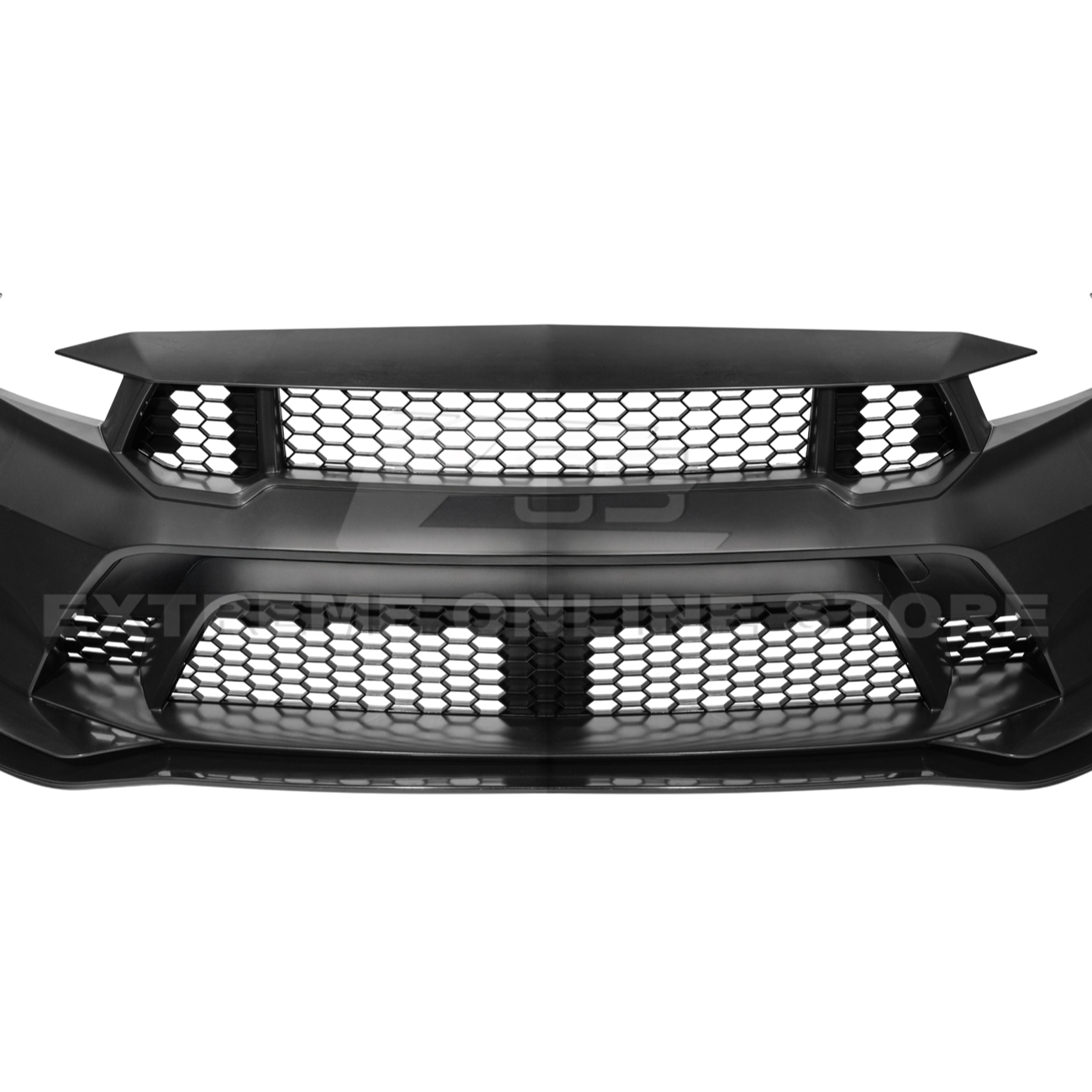 2024-Up Mustang GTD Style Full Conversion Primed Front Bumper Cover Grille Lip