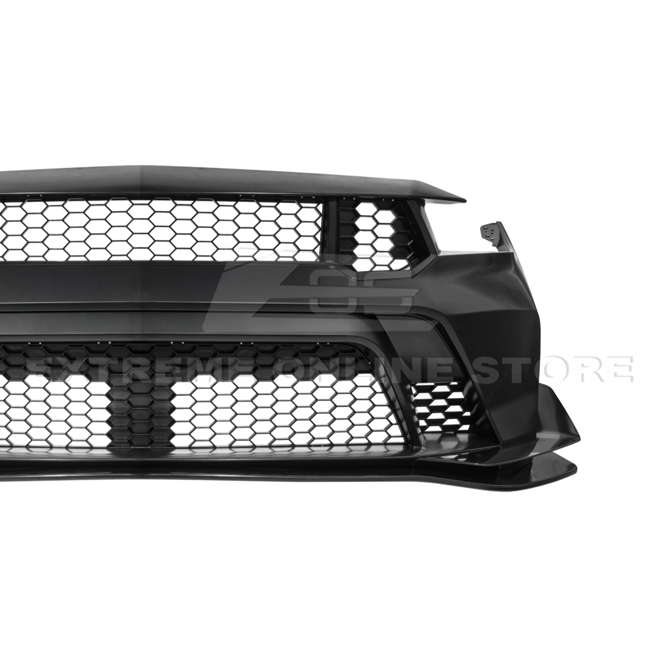 2024-Up Mustang GTD Style Full Conversion Primed Front Bumper Cover Grille Lip