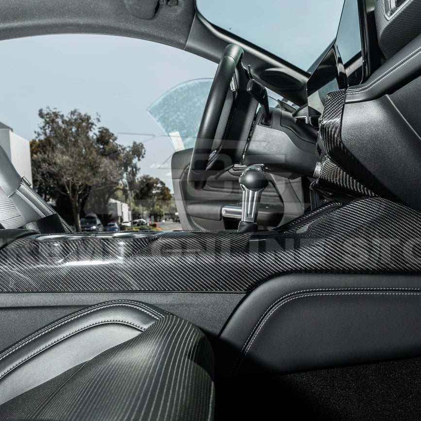 2024-Up Ford Mustang DRY CARBON FIBER All Inclusive Center Console Cover