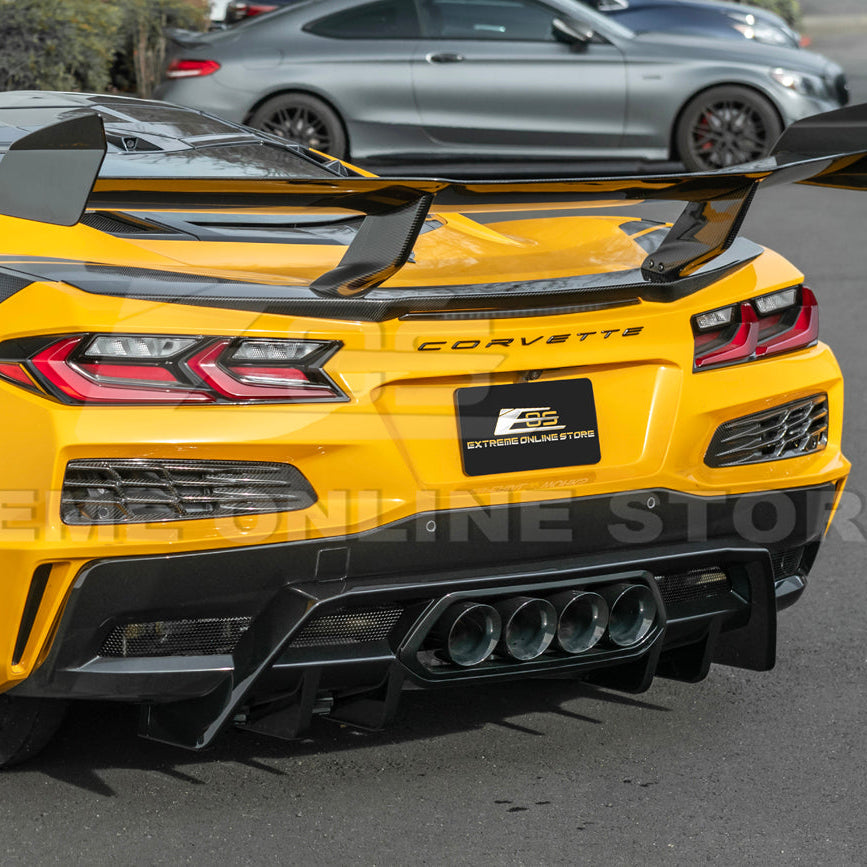 2023-Up Corvette C8 Z06 Rear Bumper Finned Diffuser