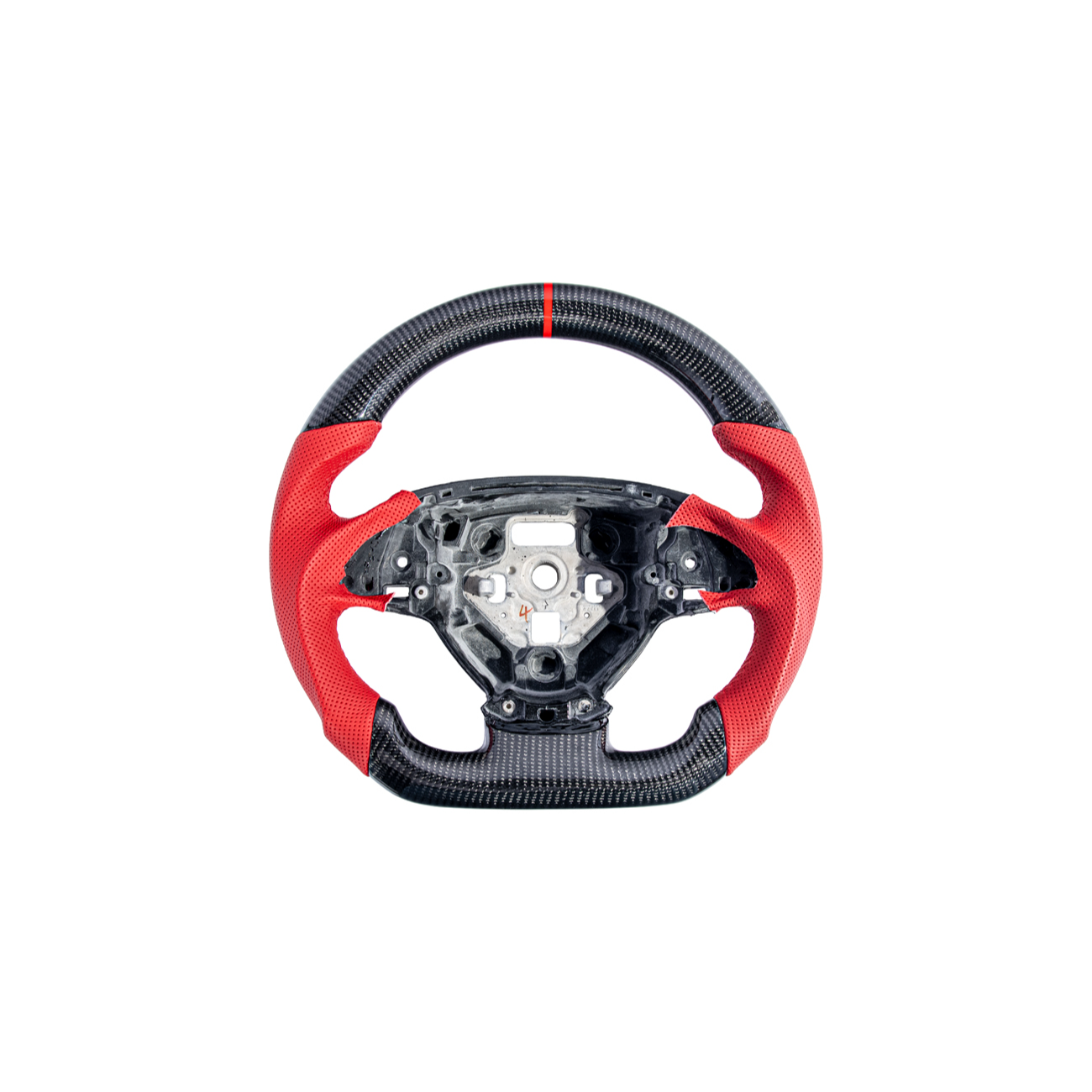 Chevrolet Corvette C7 Red Leather Red Stitching Carbon Fiber Steering Wheel