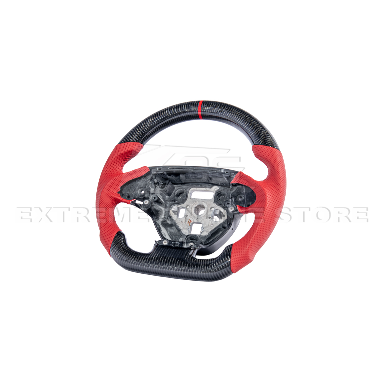 Chevrolet Corvette C7 Red Leather Red Stitching Carbon Fiber Steering Wheel
