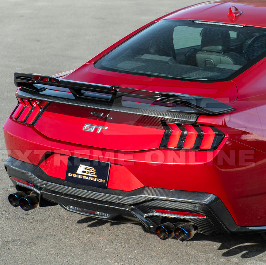2024-Up Ford Mustang Dark Horse Rear Trunk Wing Gurney Flap Spoiler