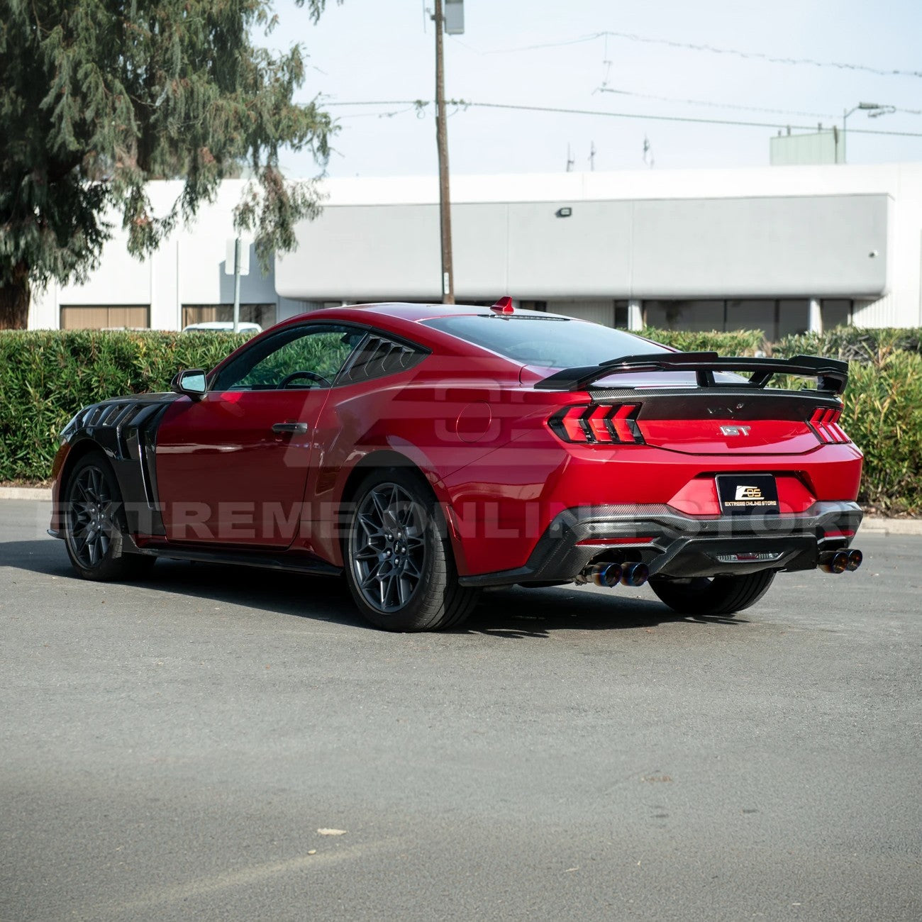 2024-Up Ford Mustang Dark Horse Rear Trunk Wing Gurney Flap Spoiler