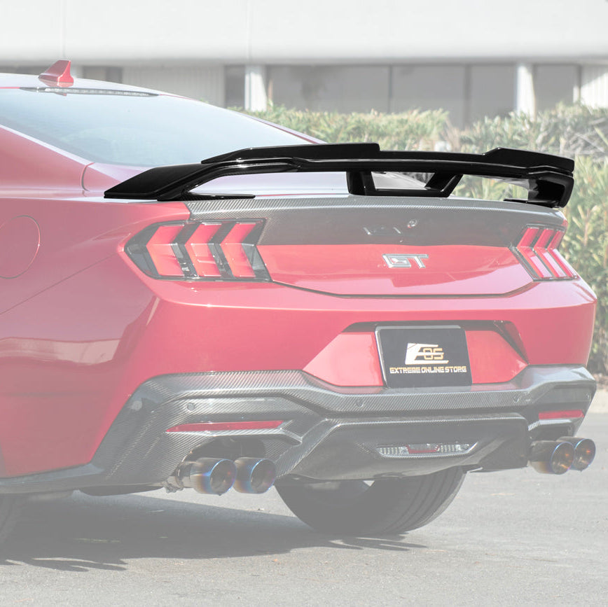 2024-Up Ford Mustang Dark Horse Rear Trunk Wing Gurney Flap Spoiler