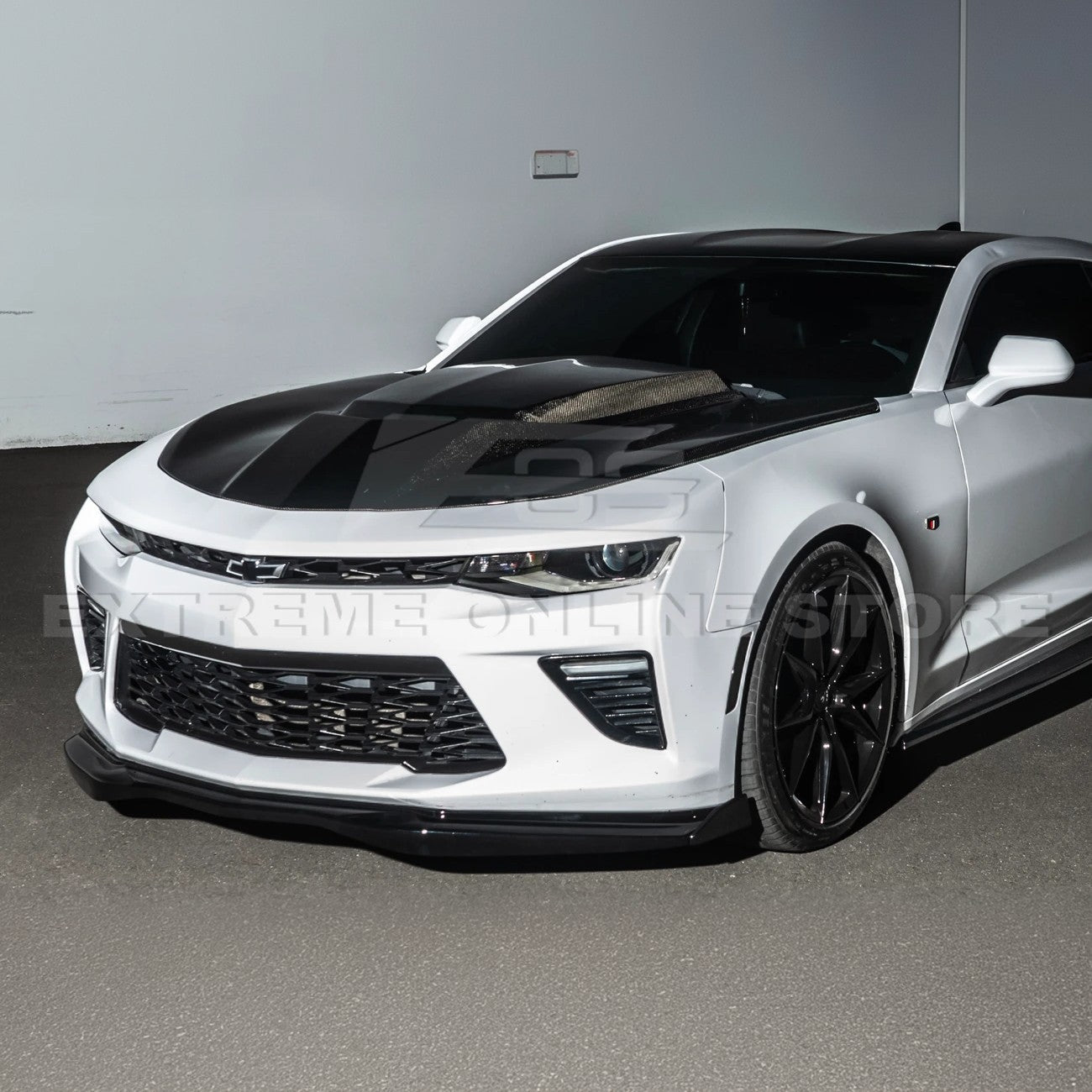 2016-Up Camaro SS | T6 Style Front Lip Splitter w/ Side End Cap