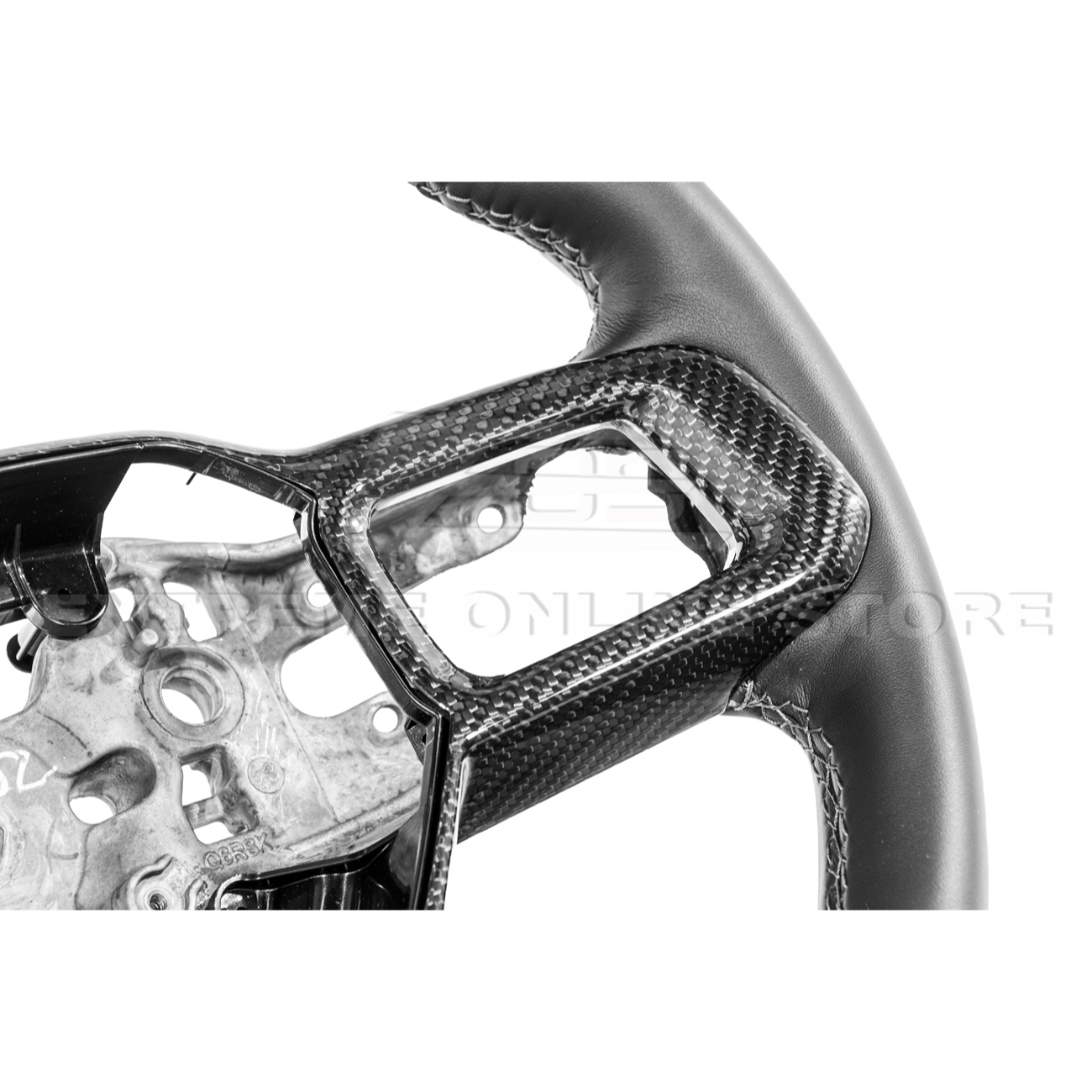 2024-Up Ford Mustang | CARBON FIBER Tape On Steering Wheel Trim Full Cover