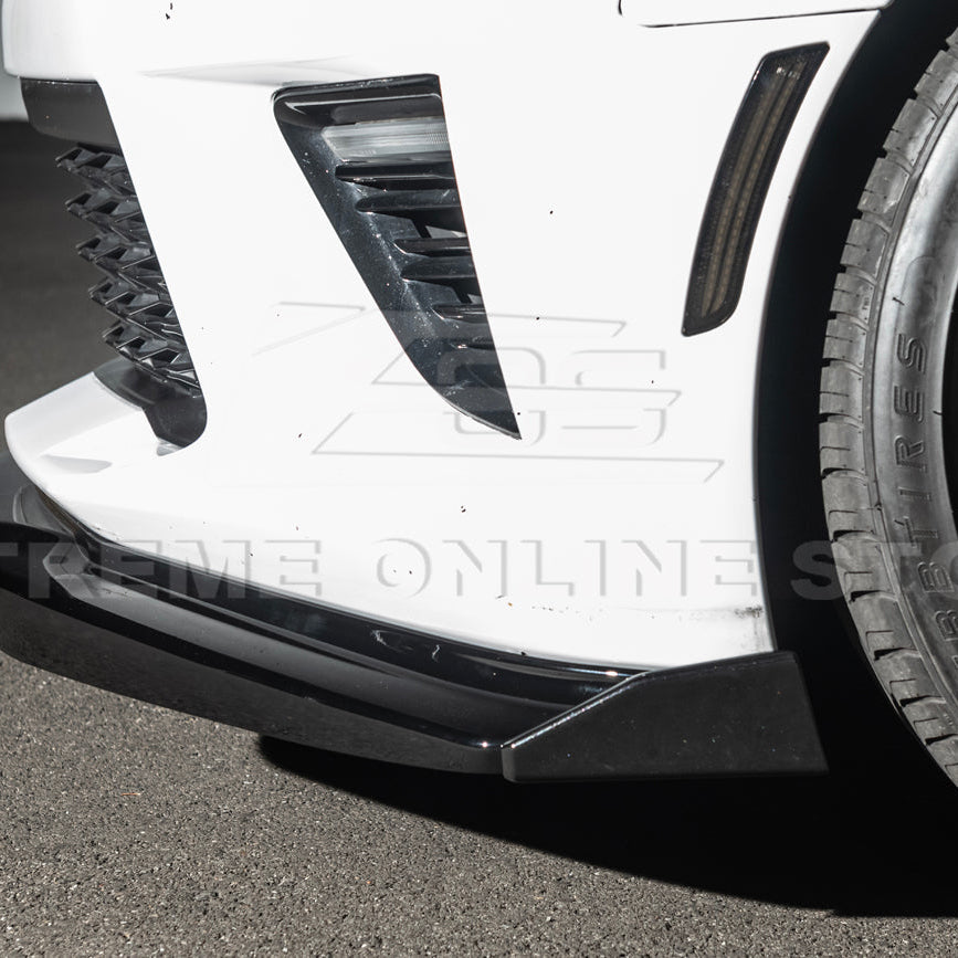 2016-Up Camaro SS | T6 Style Front Lip Splitter w/ Side End Cap