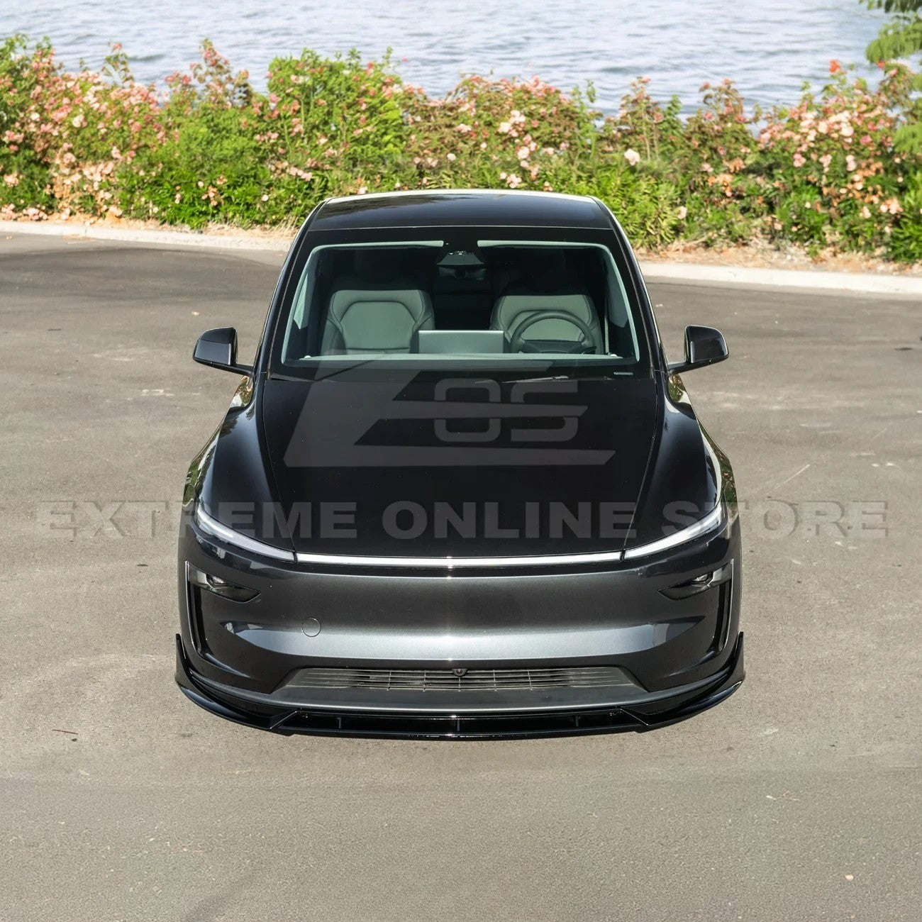 2025-Up Tesla Model Y Track Style 4 Pcs Front Bumper Lip Splitter