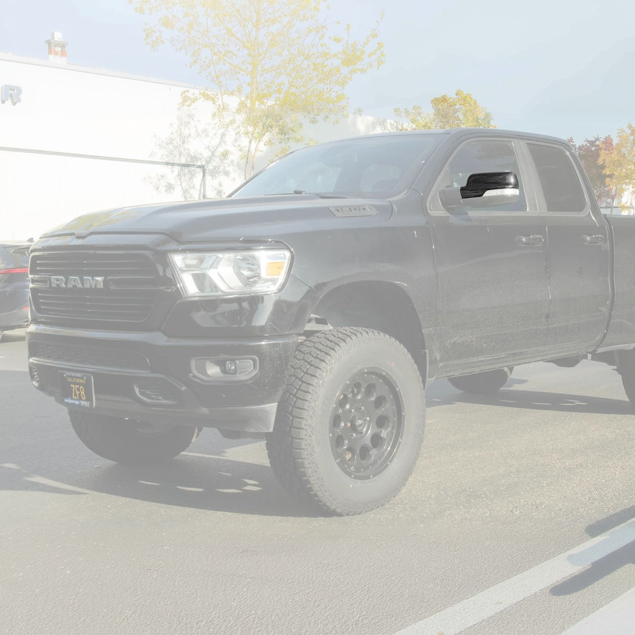 2019-Up Ram 1500 | Factory Style Dry Carbon Fiber Tape On Side Mirror Cap Covers